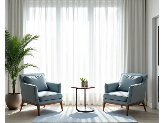 Interior view of Gilded Path's serene Asheville office consultation room with natural light