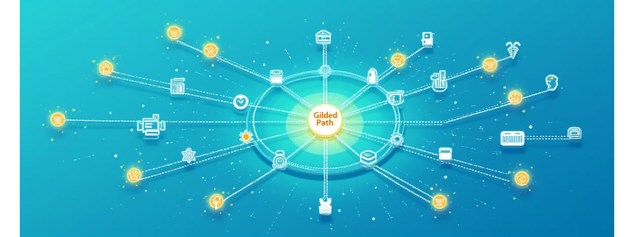 Illustration of interconnected services with secure data flow, showing transparent third-party integrations and data partners.