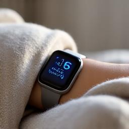 Close-up of a sleek, comfortable wearable sleep tracker on a wrist